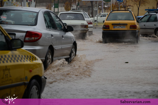 گزارش تصویری: باران و آبگرفتگی خیابان ها